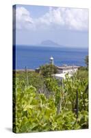 Lighthouse at Capo Faro, Sicily, Italy-Guido Cozzi-Stretched Canvas