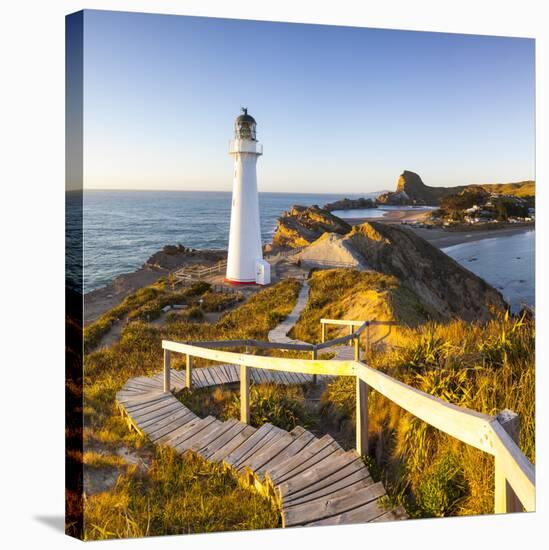 Lighthouse at Castlepoint, Wairarapa, North Island, New Zealand-Doug Pearson-Stretched Canvas