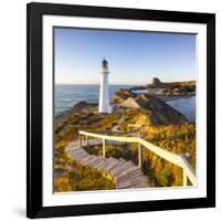 Lighthouse at Castlepoint, Wairarapa, North Island, New Zealand-Doug Pearson-Framed Photographic Print