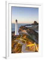 Lighthouse at Castlepoint, Wairarapa, North Island, New Zealand-Doug Pearson-Framed Photographic Print