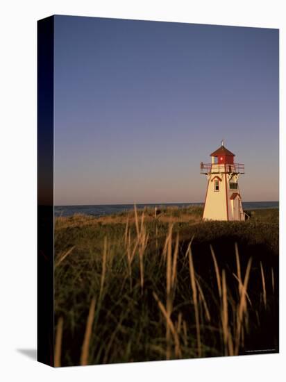 Lighthouse at Cavendish Beach, Prince Edward Island, Canada, North America-Alison Wright-Stretched Canvas