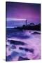 Lighthouse at Dusk-Lantern Press-Stretched Canvas