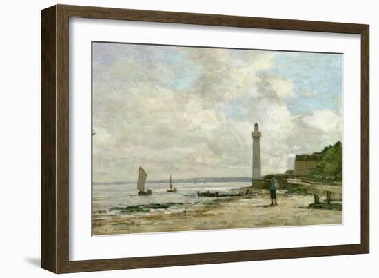 Lighthouse at Honfleur, 1864-66-Eug?ne Boudin-Framed Giclee Print