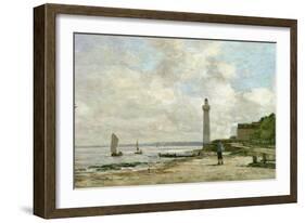 Lighthouse at Honfleur, 1864-66-Eug?ne Boudin-Framed Giclee Print