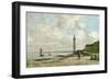 Lighthouse at Honfleur, 1864-66-Eug?ne Boudin-Framed Giclee Print