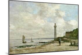 Lighthouse at Honfleur, 1864-66-Eug?ne Boudin-Mounted Giclee Print
