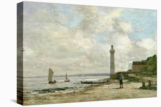 Lighthouse at Honfleur, 1864-66-Eug?ne Boudin-Stretched Canvas