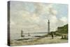 Lighthouse at Honfleur, 1864-66-Eug?ne Boudin-Stretched Canvas