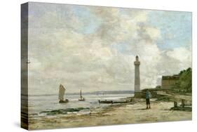 Lighthouse at Honfleur, 1864-66-Eug?ne Boudin-Stretched Canvas