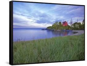 Lighthouse at Marquette, Michigan, USA-Chuck Haney-Framed Stretched Canvas