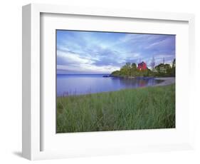 Lighthouse at Marquette, Michigan, USA-Chuck Haney-Framed Photographic Print