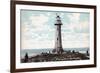 Lighthouse at New Brighton, Wirral, Merseyside, 1904-null-Framed Giclee Print