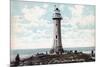 Lighthouse at New Brighton, Wirral, Merseyside, 1904-null-Mounted Giclee Print