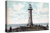 Lighthouse at New Brighton, Wirral, Merseyside, 1904-null-Stretched Canvas