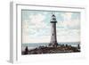 Lighthouse at New Brighton, Wirral, Merseyside, 1904-null-Framed Giclee Print