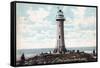 Lighthouse at New Brighton, Wirral, Merseyside, 1904-null-Framed Stretched Canvas