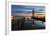 Lighthouse At Night-TomasSereda-Framed Photographic Print