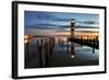 Lighthouse At Night-TomasSereda-Framed Photographic Print