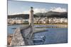 Lighthouse at Old Venetian Harbour, Rethymno (Rethymnon), Crete, Greek Islands, Greece, Europe-Markus Lange-Mounted Photographic Print