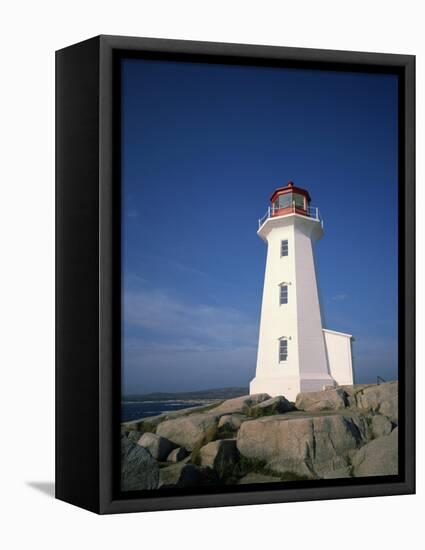 Lighthouse at Peggys Cove Near Halifax in Nova Scotia, Canada, North America-Renner Geoff-Framed Stretched Canvas