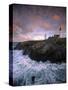 Lighthouse at Pointe de St-Mathieu, Brittany, France-Walter Bibikow-Stretched Canvas