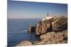 Lighthouse at sunrise, Cabo de Sao Vicente, Sagres, Algarve, Portugal, Europe-Markus Lange-Mounted Photographic Print