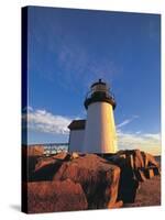 Lighthouse at Sunrise, Nantucket, MA-Walter Bibikow-Stretched Canvas