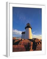 Lighthouse at Sunrise, Nantucket, MA-Walter Bibikow-Framed Photographic Print