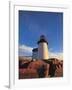 Lighthouse at Sunrise, Nantucket, MA-Walter Bibikow-Framed Photographic Print