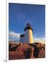 Lighthouse at Sunrise, Nantucket, MA-Walter Bibikow-Framed Photographic Print