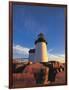 Lighthouse at Sunrise, Nantucket, MA-Walter Bibikow-Framed Photographic Print