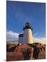 Lighthouse at Sunrise, Nantucket, MA-Walter Bibikow-Mounted Photographic Print