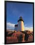 Lighthouse at Sunrise, Nantucket, MA-Walter Bibikow-Framed Photographic Print