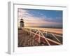 Lighthouse at Sunrise, Nantucket, MA-Walter Bibikow-Framed Photographic Print