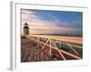 Lighthouse at Sunrise, Nantucket, MA-Walter Bibikow-Framed Photographic Print