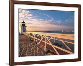 Lighthouse at Sunrise, Nantucket, MA-Walter Bibikow-Framed Photographic Print