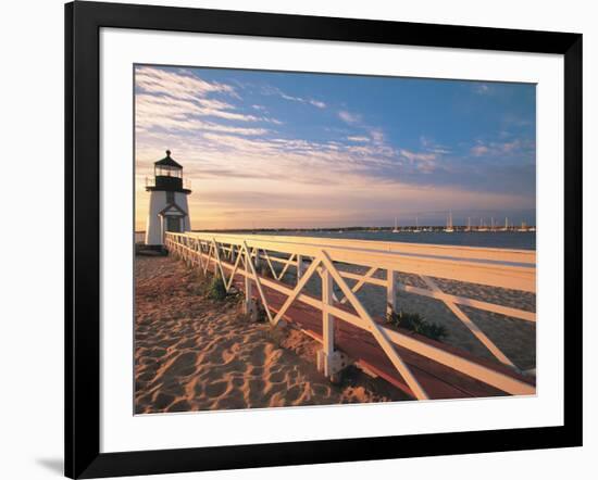 Lighthouse at Sunrise, Nantucket, MA-Walter Bibikow-Framed Photographic Print