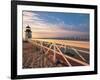 Lighthouse at Sunrise, Nantucket, MA-Walter Bibikow-Framed Photographic Print