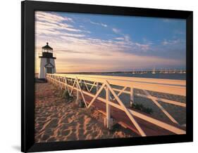 Lighthouse at Sunrise, Nantucket, MA-Walter Bibikow-Framed Photographic Print