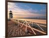 Lighthouse at Sunrise, Nantucket, MA-Walter Bibikow-Framed Photographic Print