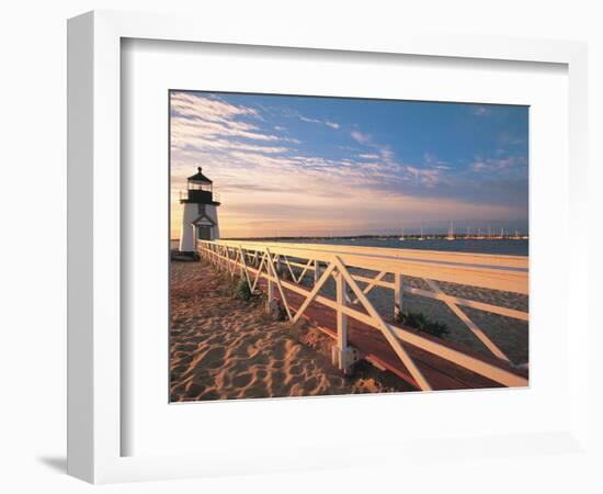 Lighthouse at Sunrise, Nantucket, MA-Walter Bibikow-Framed Photographic Print