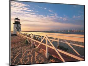 Lighthouse at Sunrise, Nantucket, MA-Walter Bibikow-Mounted Photographic Print