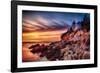 Lighthouse At Sunset, Bass Harbor, Mai-George Oze-Framed Photographic Print