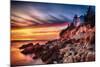 Lighthouse At Sunset, Bass Harbor, Mai-George Oze-Mounted Photographic Print