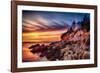 Lighthouse At Sunset, Bass Harbor, Mai-George Oze-Framed Photographic Print