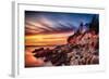 Lighthouse At Sunset, Bass Harbor, Mai-George Oze-Framed Photographic Print