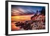 Lighthouse At Sunset, Bass Harbor, Mai-George Oze-Framed Photographic Print