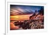 Lighthouse At Sunset, Bass Harbor, Mai-George Oze-Framed Photographic Print