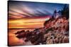 Lighthouse At Sunset, Bass Harbor, Mai-George Oze-Stretched Canvas