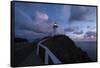 Lighthouse at sunset, Cape Byron Lighthouse, Cape Byron, New South Wales, Australia-Panoramic Images-Framed Stretched Canvas